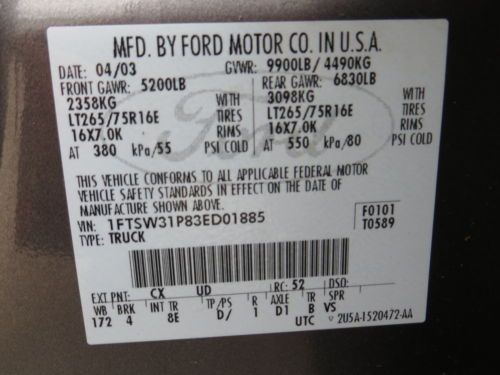 03 F350 6.0L POWER-STROKE TURBO DIESEL LWB 4X4 (BUY BACK BY FACTORY) TX !!!!!!!!, US $9,995.00, image 33