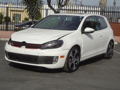 2012 volkswagen gti 2.0t coupe pzev damaged salvage runs! economical wont last!!