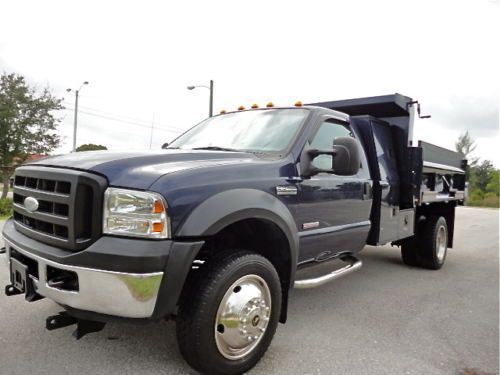 2006 ford f550 f450 diesel 4x4 dump truck flat bed utility service truck