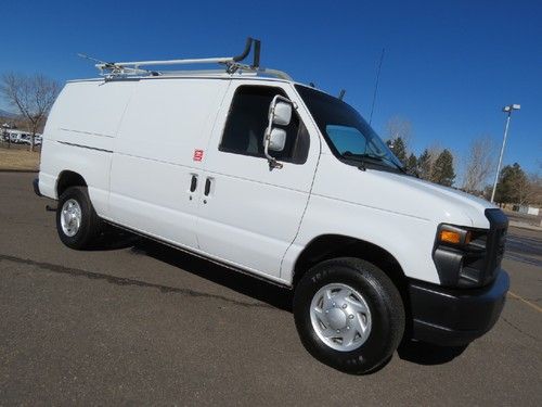 2008 ford e-250 cargo van xl racks bins 1 owner fleet 5.4 v8 cruise srvc records