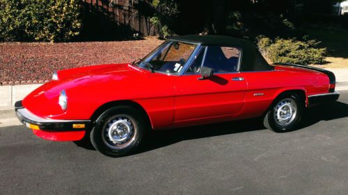 Alfa romeo spider 1986   gorgeous &amp; sexy red 2 door convertible