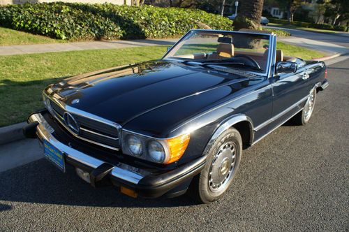 1987~original rare 'midnight blue' factory color with palomino leather interior!