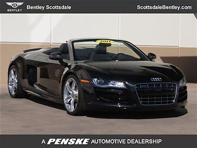 11 adui r8 v10 5.2l spyder 4k miles r-tronic trans navigation carbon fiber int