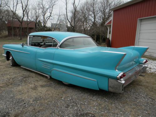 58 cadillac fleetwood custom - shaved door handles - lowered -beautiful big fins