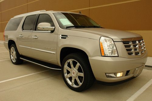 09 cadillac escalade luxury pkg esv rwd navigation moon roof tv dvd rear camera!
