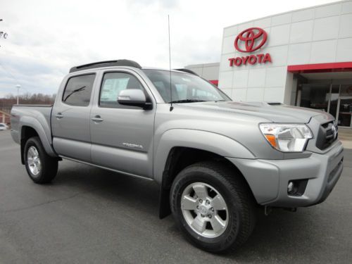 New 2014 tacoma double cab v6 4x4 trd sport hood scoop 4wd silver sky roof rack