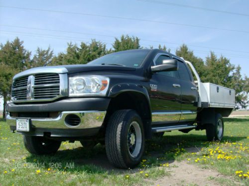 2007 dodge ram 3500 laramie 5.9 cummins diesel 4x4 quad cab flatbed goose hitch