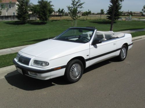 1993 chrysler lebaron convertible white mint mint