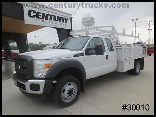 F450 xl super extended cab 11&#039; flatbed ladder rack 6 tool boxes - we finance!