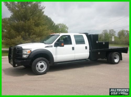 2012 ford f450 4x4 crew cab 9&#039; flatbed truck