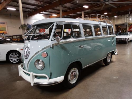 1963 volkswagen 15 window deluxe bus restored