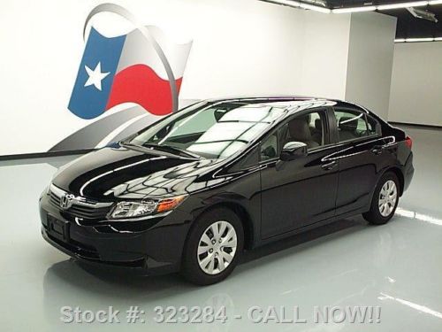 2012 honda civic lx sedan automatic leather 1-owner 38k texas direct auto