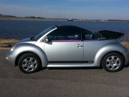 2003 Volkswagen New Beetle Convertible Reflex Silver w/ Black & Grey Interior, image 19