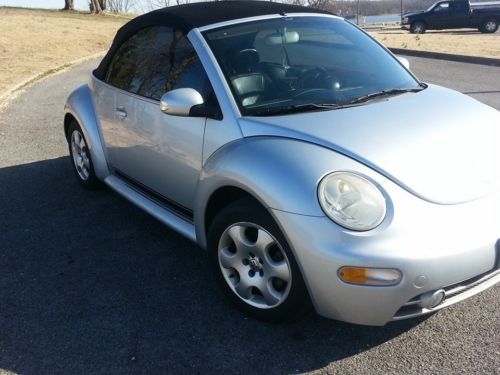 2003 Volkswagen New Beetle Convertible Reflex Silver w/ Black & Grey Interior, image 21