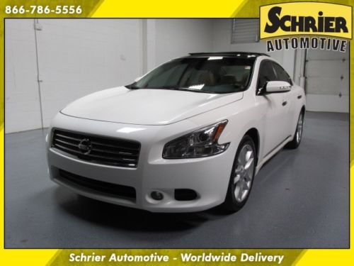 11 nissan maxima sv white fwd dual pane roof sun shade keyless go