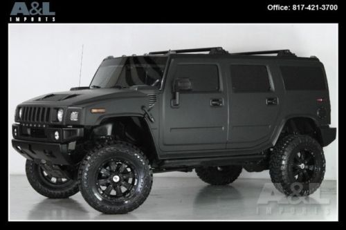 Flat (matte) black with a 4 lift kit with the black ops package