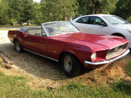 1968 ford mustang base convertible 2-door 3.3l