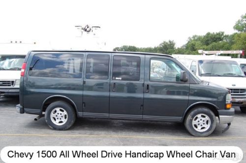 2003 chevy express awd handicap wheel chair lift van 4x4 v8 passenger