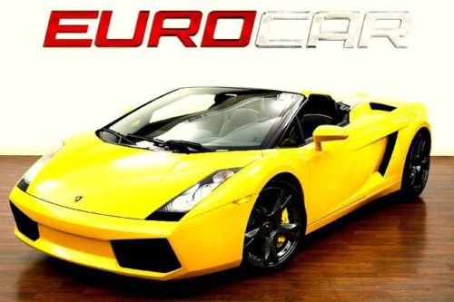 2007 lamborghini gallardo convertible yellow egear yellow piping navigation