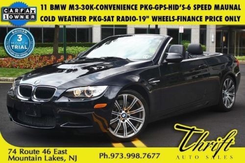 11 bmw m3-30k-convenience pkg-gps- cold weather pkg-sat radio-finance price only