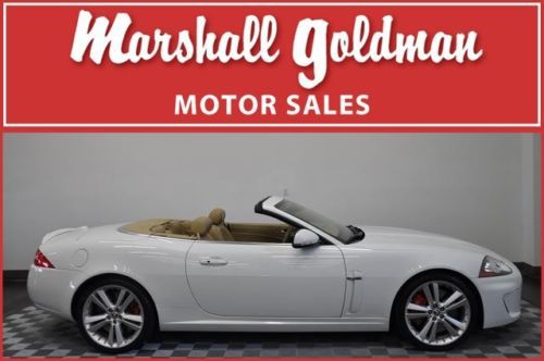 2011 jaguar xkr convertible white/tan navigation  only 10000 miles