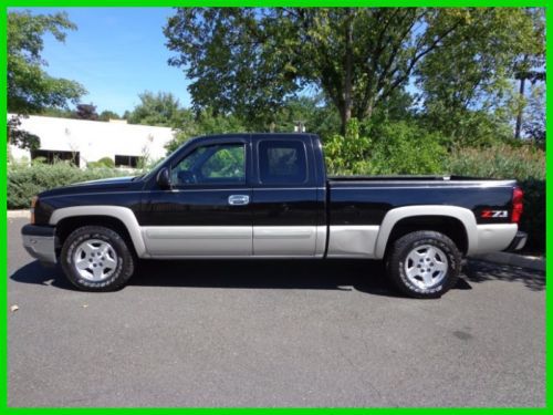 05 chevy silverado pickup ext cab 4x4 z71 off road v-8 clean carfax no reserv