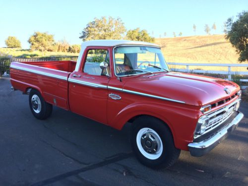 1966 ford f-250 custom cab camper special ca black plate survivor