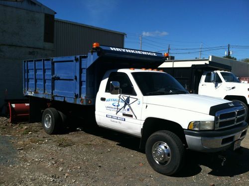 2000 dodge ram 3500 grain dump 5.9l diesel w/ western snow plow