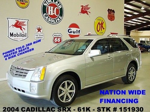 2004 srx,v8,rear dvd,htd lth,bose,3rd row,park sensors,18in whls,61k,we finance!