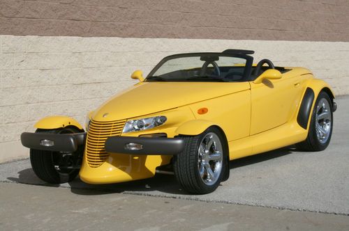 Prowler yellow w agate 4xxx miles chrome wheels all original! window sticker