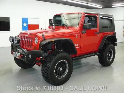 2009 jeep wrangler x hard top 4x4 lift pwr winch 57k mi texas direct auto