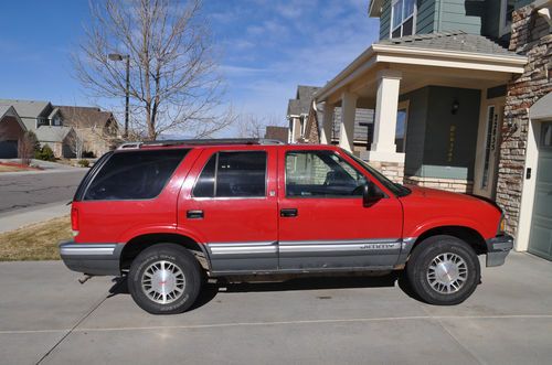 1995 gmc jimmy sle sport utility 4-door 4x4! fire engine red!