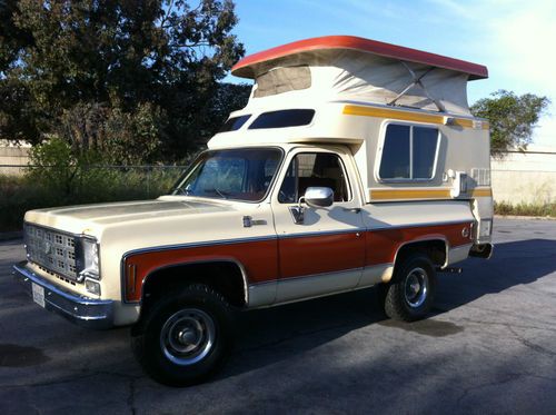 Rare 1976 chevy 4x4 blazer chalet factor made camper no reserve 157 pics &amp; video