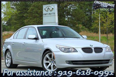 08 535i 74k leather 18" alloy wheels sport mode sunroof rwd sedan nav dvd wood