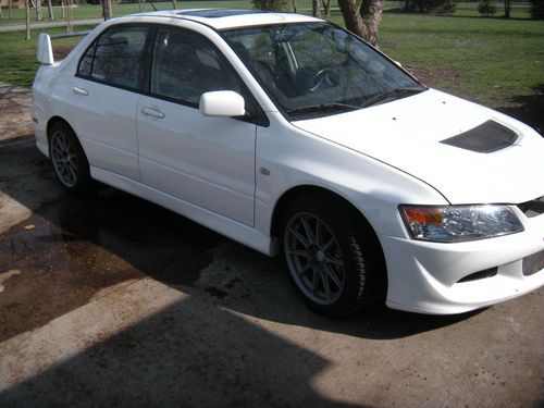 2004 white mitsubishi evolution 2.3l fully built awd fast car fair cond