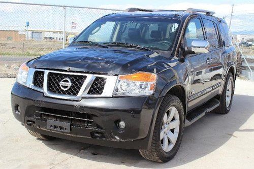 08 nissan armada le 4wd damaged rebuilder runs! low miles loaded export welcome!