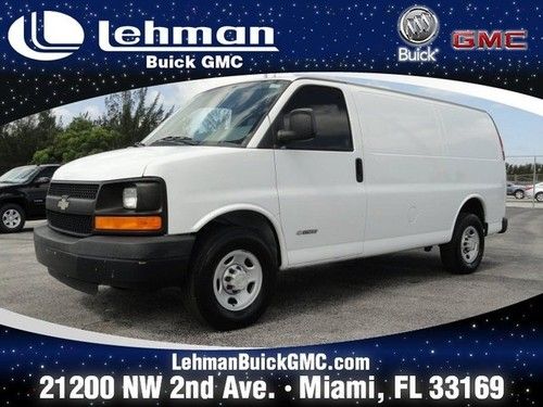 06 chevy express g2500 cargo van racks bins savana clean florida