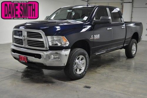 2013 new blue dodge big horn crew 4wd diesel uconnect rearcam adj pedals cloth!!