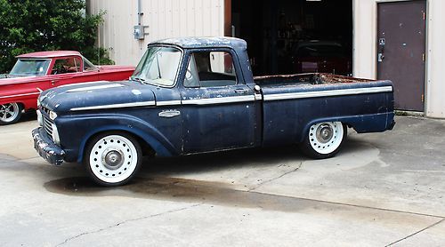 1966 ford f100 rat rod truck, 390ci, patina, hot rod, slammed, 1965 1964 65 64