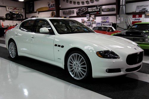Maserati quattroporte s 2013 white &amp; beige 140k sticker