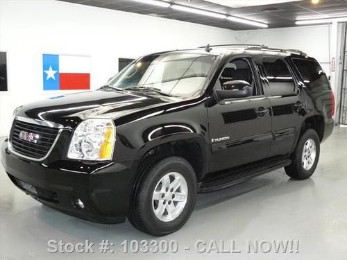 2009 gmc yukon slt 4x4 sunroof leather blk on blk 26k!! texas direct auto