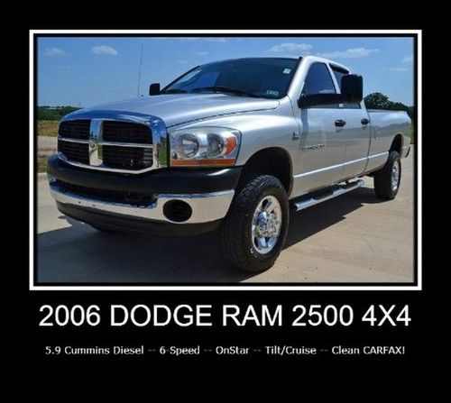 4x4 5.9 cummins diesel -- 6-speed -- onstar -- cruise &amp; a/c -- clean carfax!