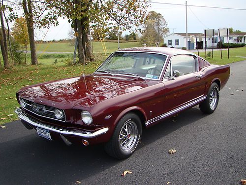 1966 ford mustang fastback gt 2+2 pony interior, 289 4 bbl, 4 speed toploader