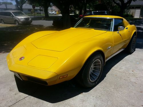 1974 corvette stingray 4-speed l-82 orig.350v8/250hp high performance motor 74