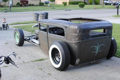 1928 Ford Model A Tudor sedan hot rod rat rod, image 3