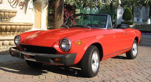 1978 fiat 124 spider convertible 2-door 1.8l - 1st place best in show winner red