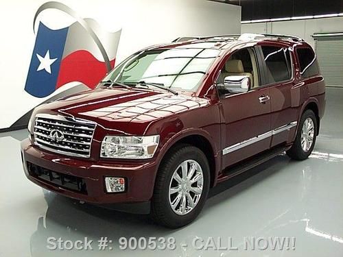 2010 infiniti qx56 sunroof nav rear cam dvd 20" wheels! texas direct auto