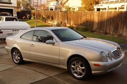 2002 mercedes clk320 coupe silver w/ black leather no reserve rebuild very nice