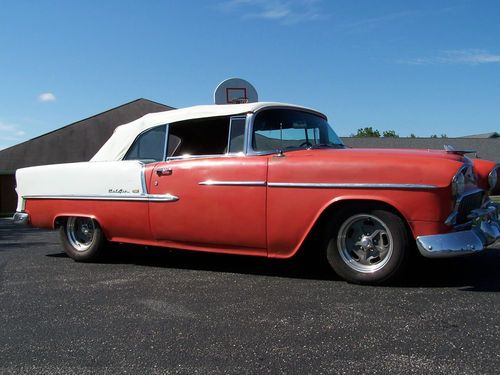 1955 chevy belair convertible 350, 5 speed, p-case 308 posi, solid car