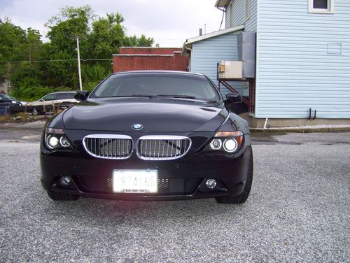 Black 2005 bmw 645i